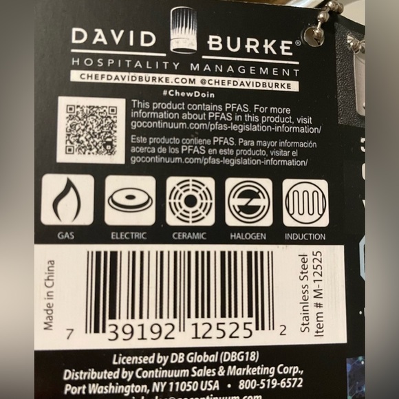 NEW David Burke 3 Quart Casserole Pot With Lid Stainless Steel Geo Clad 500F - Picture 12 of 12